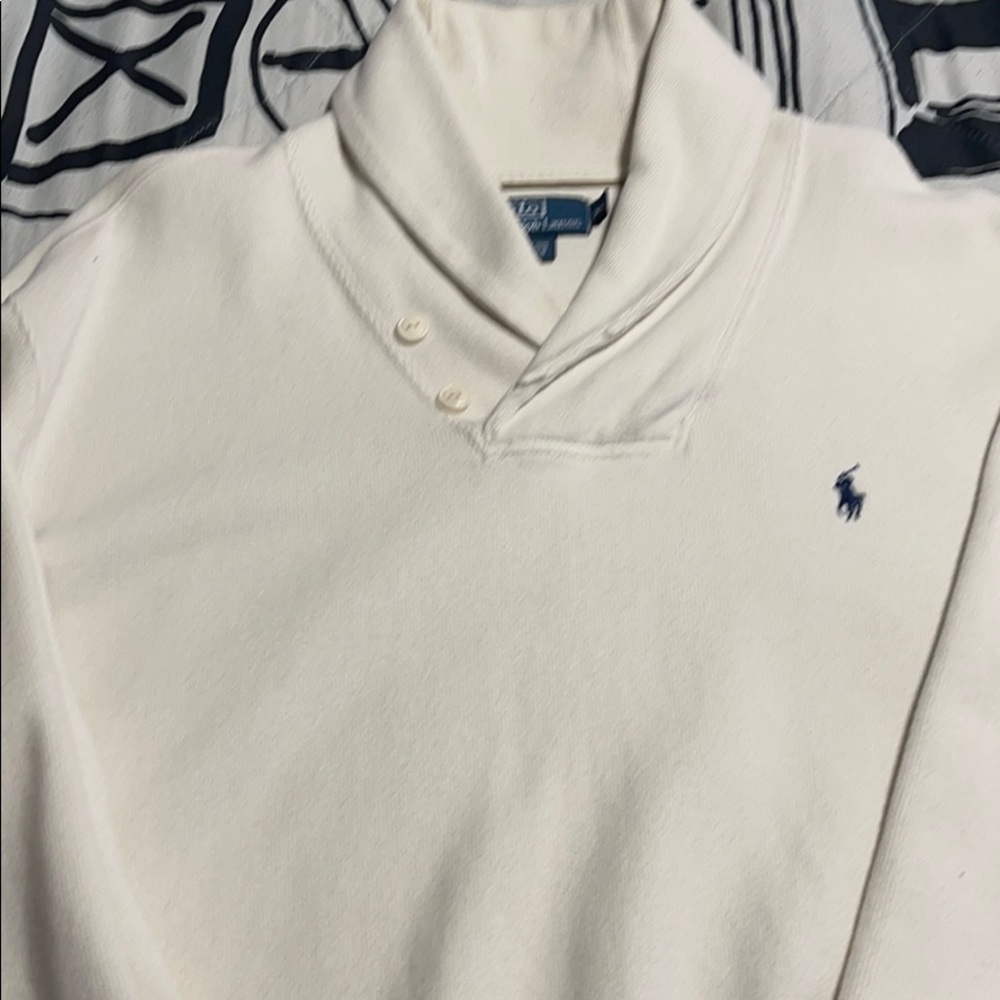 Polo Ralph Lauren Mens Pullover Cream Size XL - Picture 2 of 3